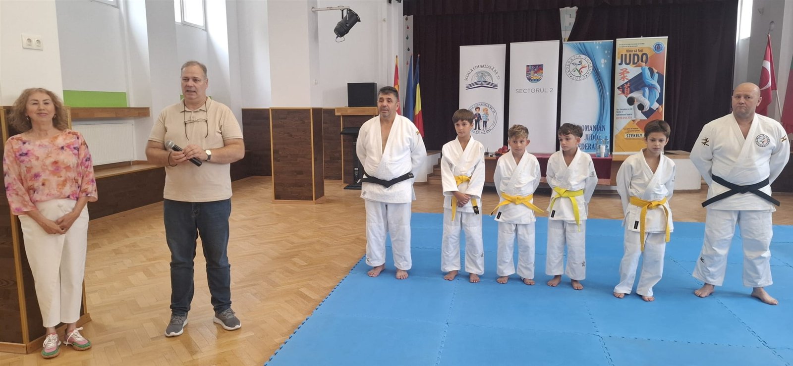 Deschiderea actiunii de promovare a judo-ului la Scoala Gimnaziala nr. 39 din Sectorul 2 Bucuresti